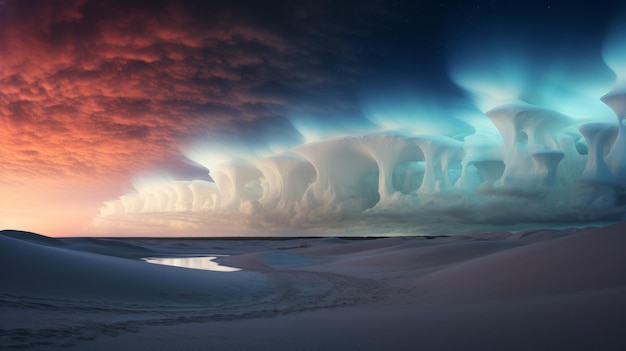 Foto um grupo de nuvens flutuando no céu