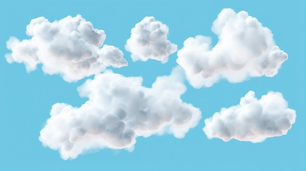 um grupo de nuvens no céu com um avião voando