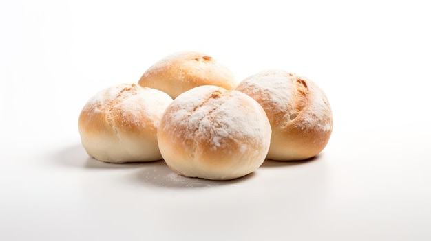 Foto um grupo de pães com uma que tem a palavra não comer sobre ele