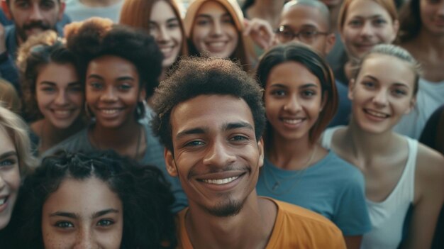 Um grupo de pessoas com um grupo de pessoas sorrindo e posando para uma foto