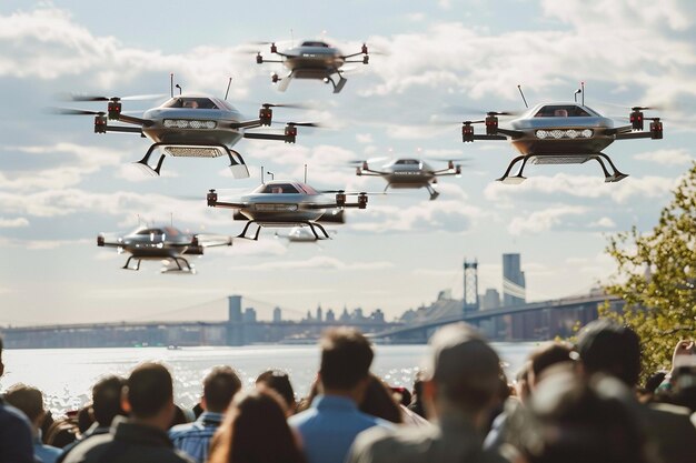 um grupo de pessoas está voando no céu e o avião está voando No céu