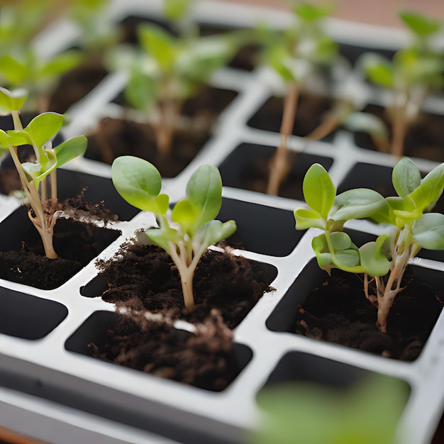 um grupo de plantas com uma que diz " pequena citação verde "