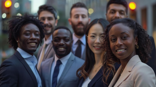 Um grupo diverso de pessoas de pé juntos formando um círculo e encarnando a unidade e a solidariedade