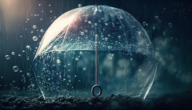 Um guarda-chuva claro