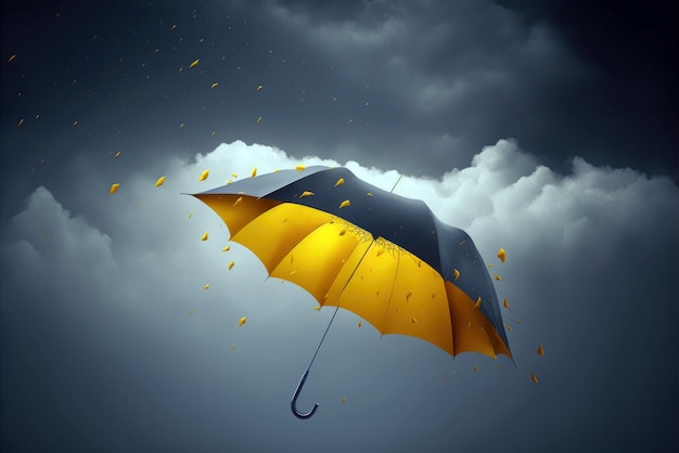 Um guarda-chuva com a palavra chuva
