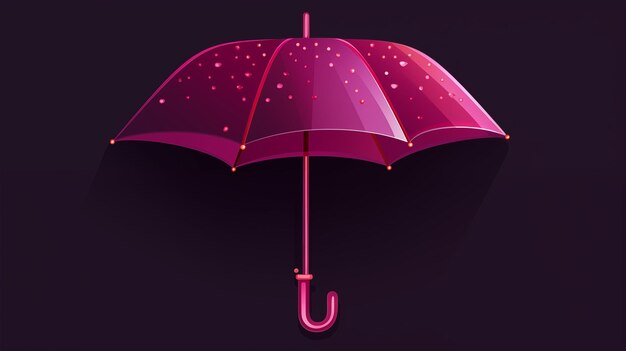 um guarda-chuva rosa aberto no estilo