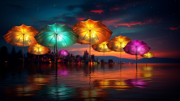 um guarda-chuva rosa aberto no estilo
