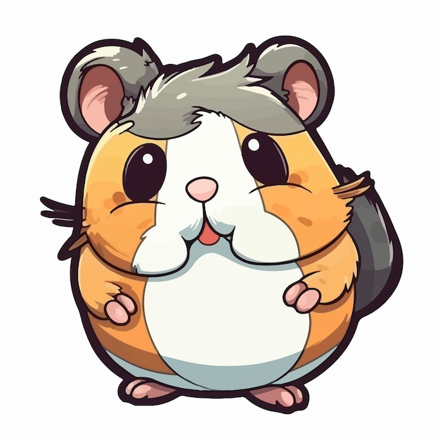 Um hamster com uma cauda preta e uma cauda marrom.