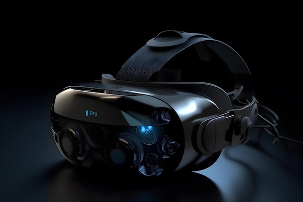 Um headset imersivo de realidade virtual que transporta os usuários para outro mundo IA generativa