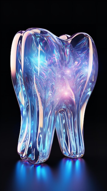 Um holograma de dente humano Generative Ai