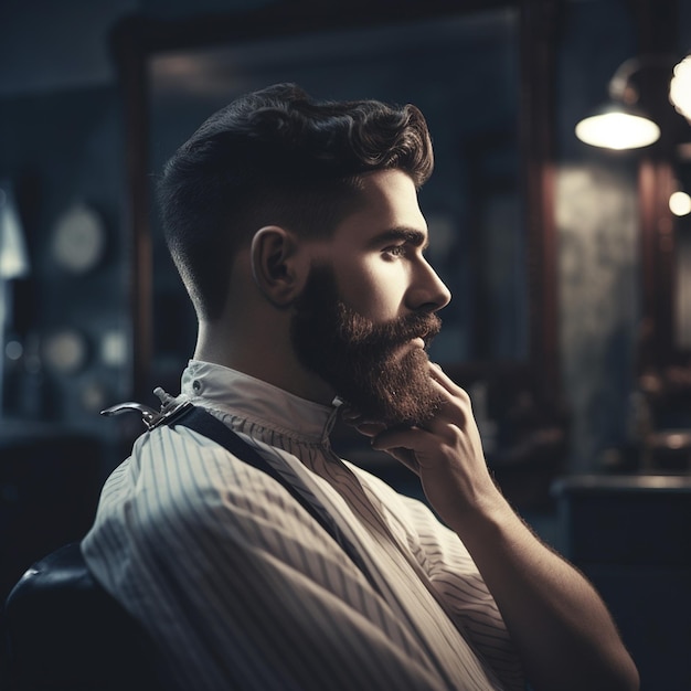 Um homem com barba está olhando para a câmera.