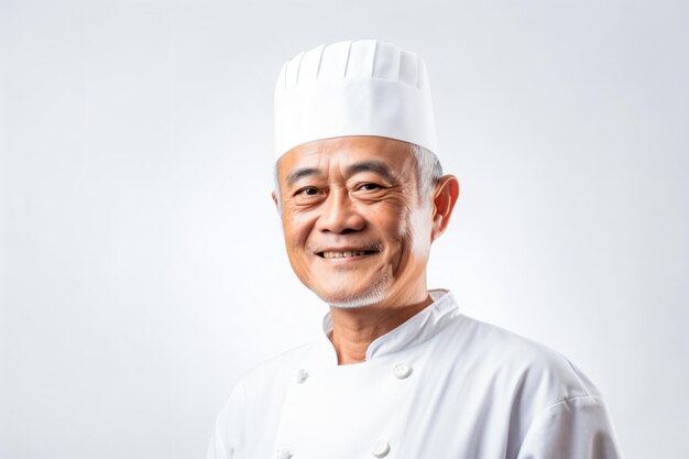 um homem com chapéu de chef sorrindo para uma foto