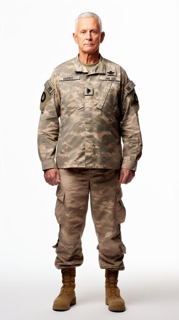 um homem com uniforme militar posando para uma foto