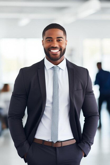 Foto um homem de fato e gravata que diz que é um bom homem.