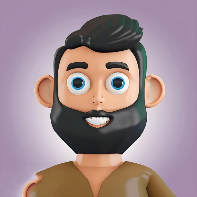 Um homem de Lego com barba e barba.