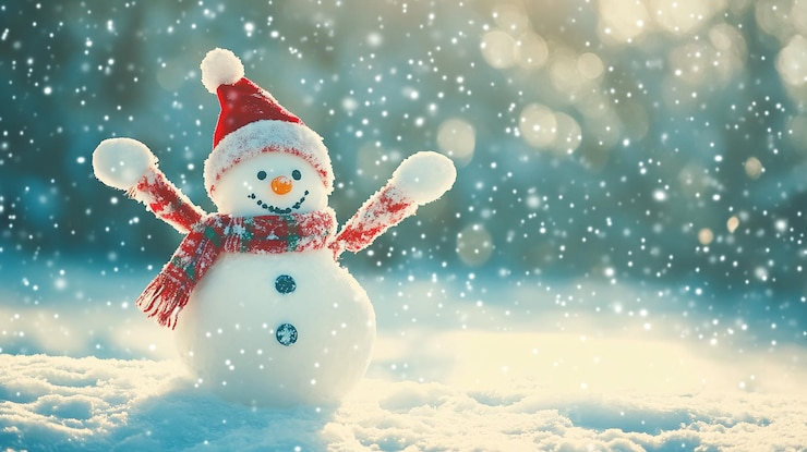 Foto um homem de neve com uma camisa plaid e uma camisa plated sobre ele