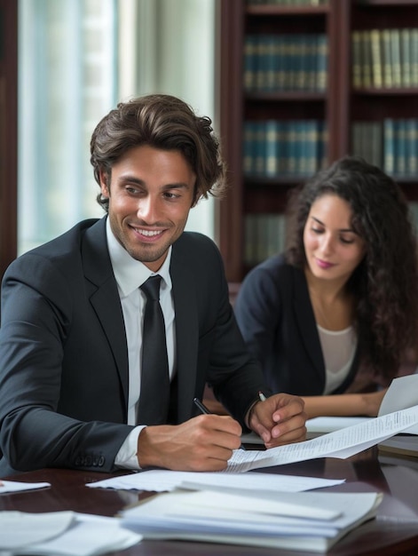 um homem e uma mulher estão sentados em uma mesa com um livro intitulado a palavra sobre ele