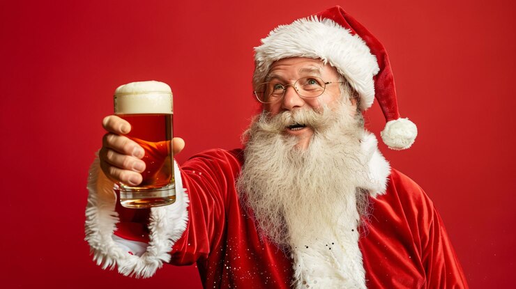 Foto um homem segurando uma cerveja e um copo de cerveja