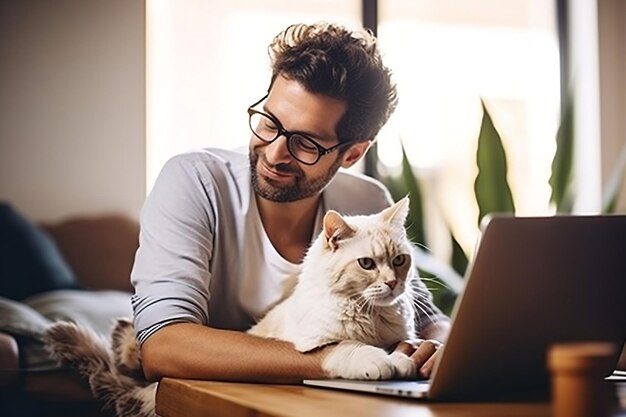 Um homem sorrindo ao longo dos anos generativo Ai