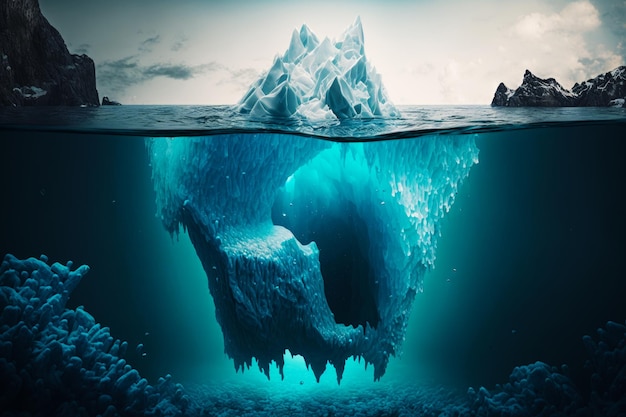 Um iceberg no meio do oceano Generative AI