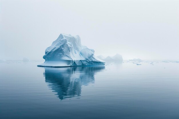 Um iceberg sereno em águas nebulosas