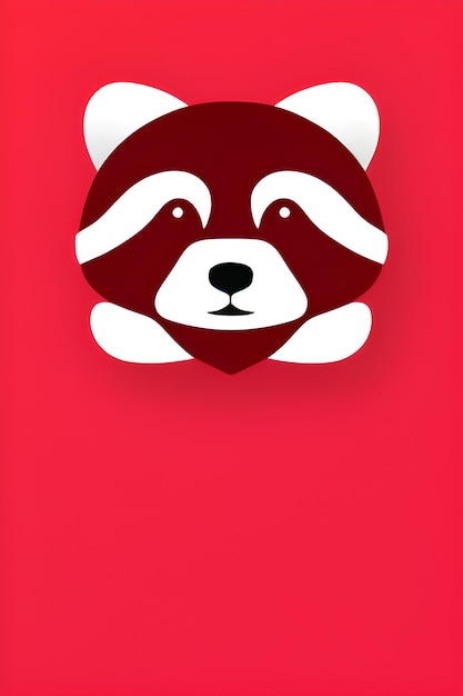 Foto um ícone de panda vermelho