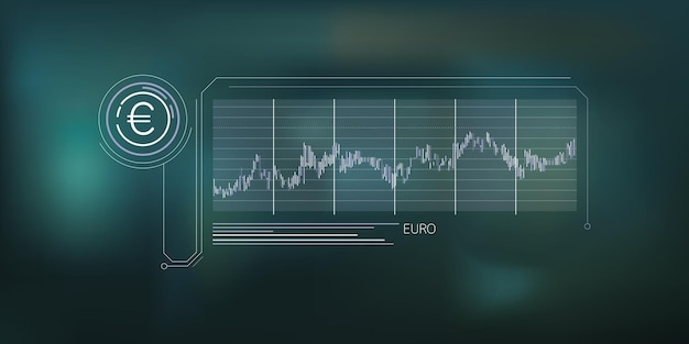 Foto um infográfico simples sobre a estabilidade do preço do euro