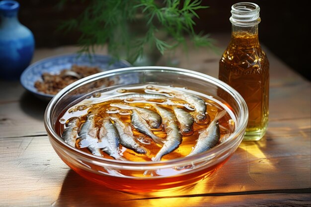 Foto um instantâneo cativante de anchoas de molho de peixe garum premium no display ar 32