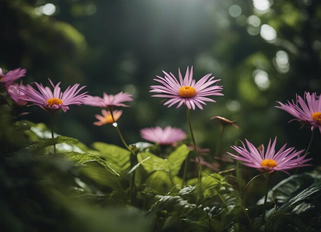 Foto um jardim de flores mistas