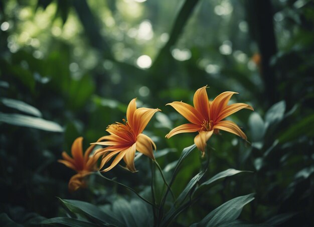 Um jardim de flores mistas