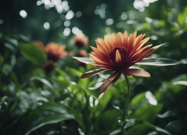 Um jardim de flores mistas