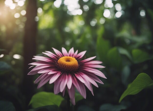 Um jardim de flores mistas