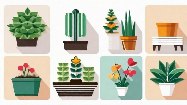 Foto um jardim próspero com belas variedades de plantas