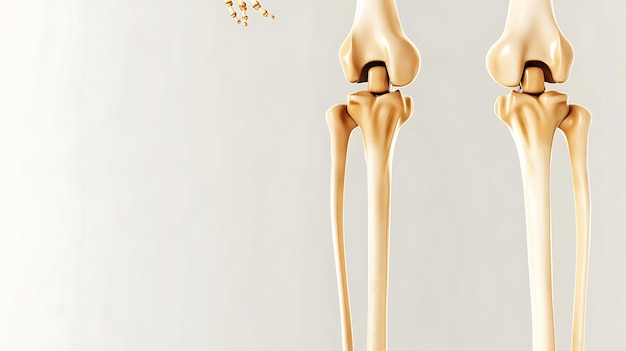 Um joelho de ouro e a perna de um joelho que tem uma chave nele