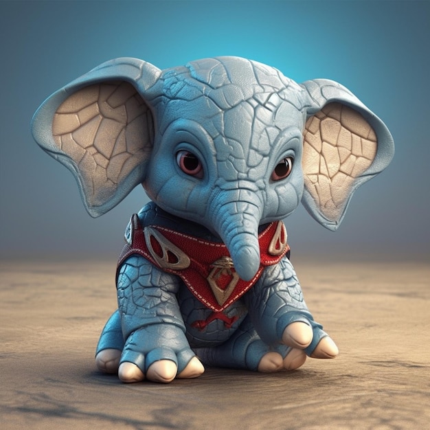Um jogo de personagens de elefantes bonitos