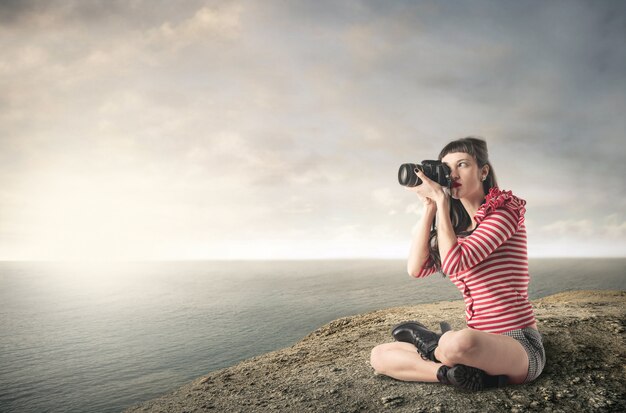 Um jovem fotógrafo