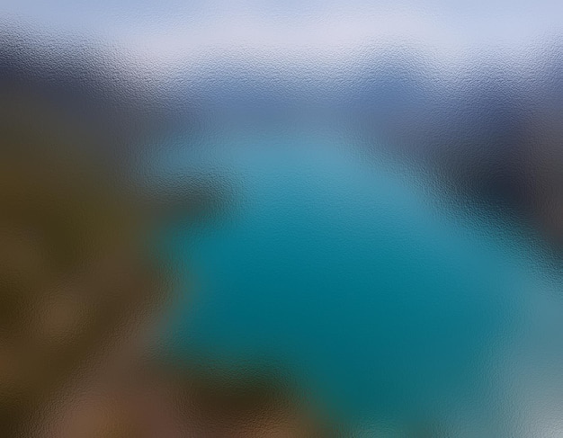 Foto um lago azul com um lago verde ao fundo