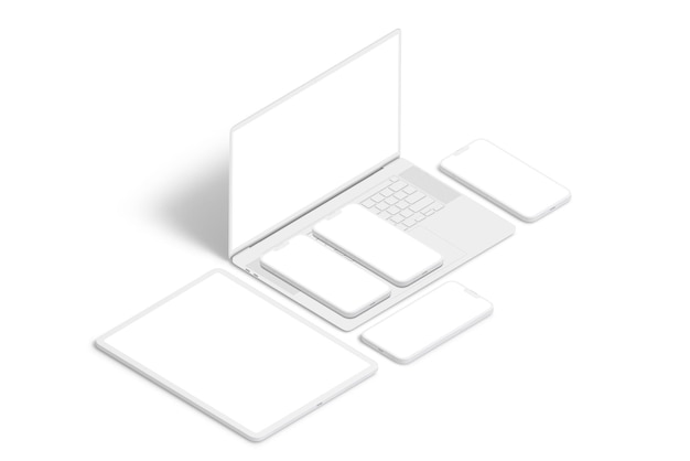 Um laptop branco com uma capa branca e um teclado branco no lado esquerdo.