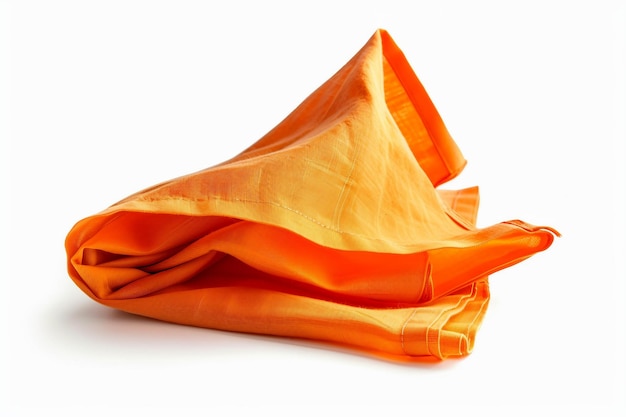 Um lenço de algodão laranja macio