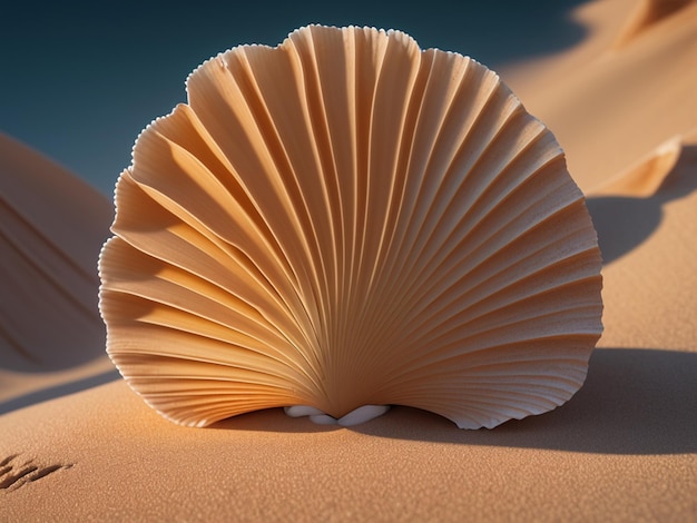 Um leque de papel no deserto com a palavra amor