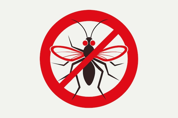 Um letreiro que diz "Não Mosquito"
