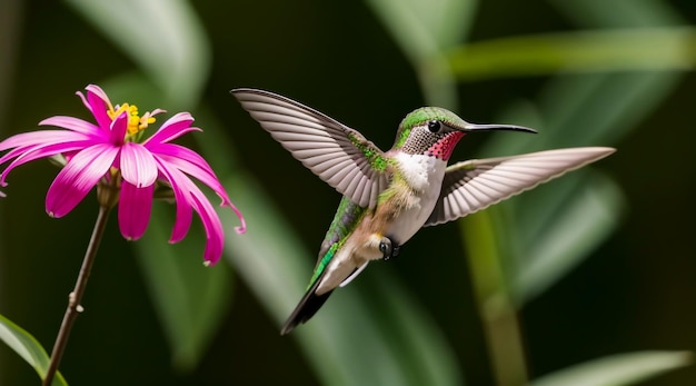 Um lindo beija-flor na selva