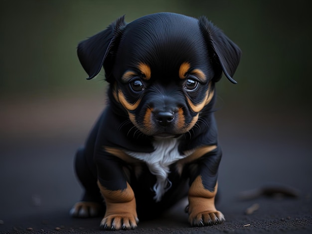 Um lindo cachorrinho bebê ai generativo