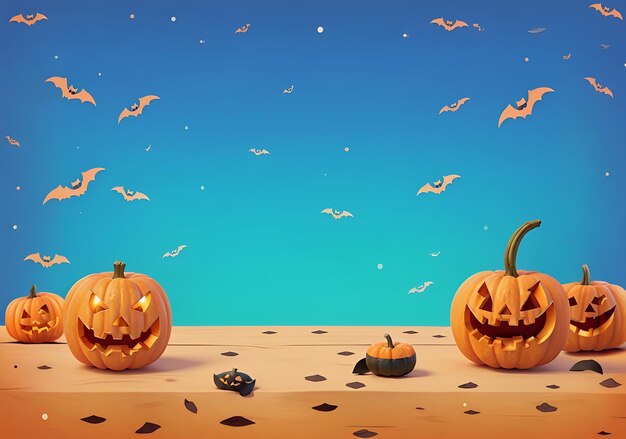 Um lindo fundo de Halloween em 3D