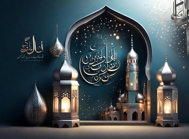 Um lindo fundo islâmico do Ramadã gerado por Ai