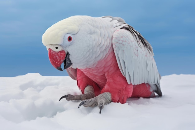 Um lindo papagaio do Ártico em close-up