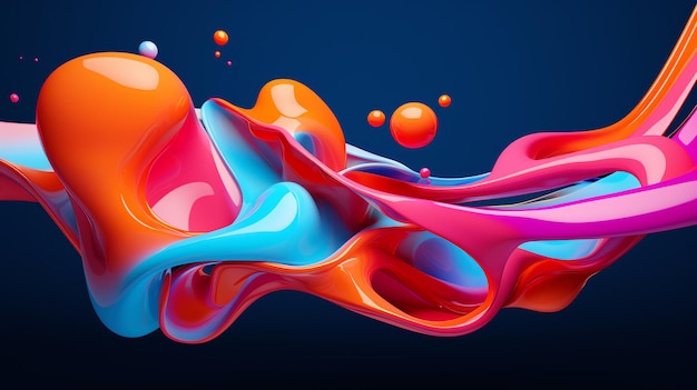 Um líquido colorido com bolhas