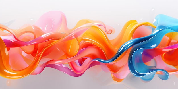um líquido colorido fluindo no ar