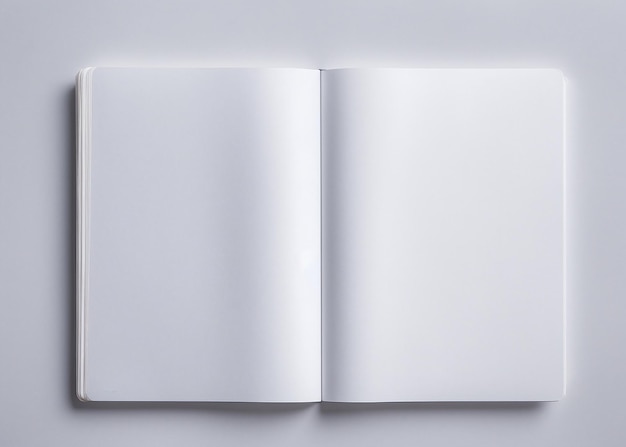Um livro branco com páginas em branco