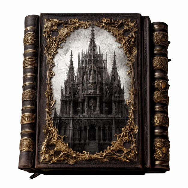 Um livro com a imagem de uma catedral